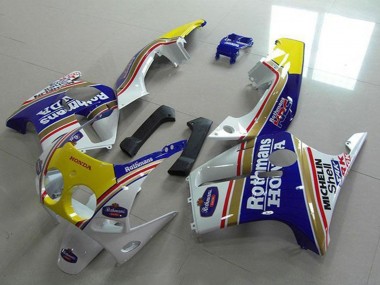 Discount 1988-1989 White Yellow Blue Rothmans Honda CBR250RR MC19 Motorcycle Fairings Canada