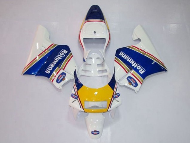 Discount 1994-1996 White Blue Yellow Gold Rothmans Honda NSR250R MC28 P4 Motorcycle Fairings Canada