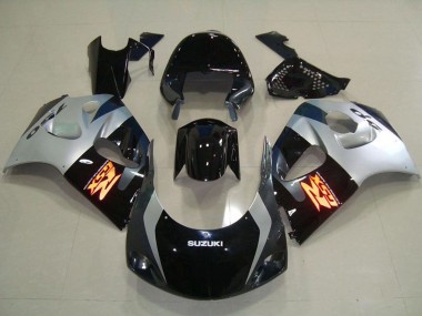Discount 1996-2000 Glossy Black Silver Suzuki GSXR 750 Abs Motorcycle Fairings Canada