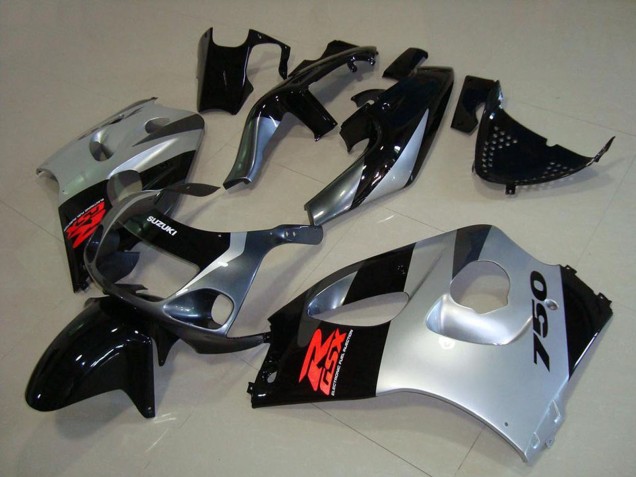 Discount 1996-2000 Glossy Black Silver Suzuki GSXR 750 Motorcycle Fairings Canada