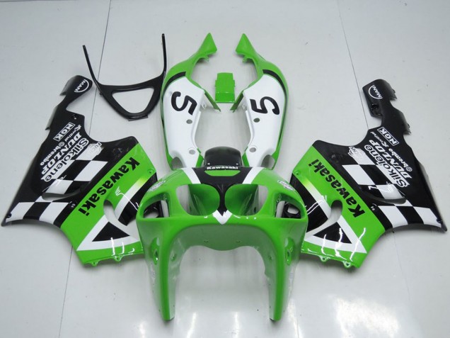 Discount 1996-2003 Green White Black 5 Kawasaki ZX7R Motorcycle Fairings Canada