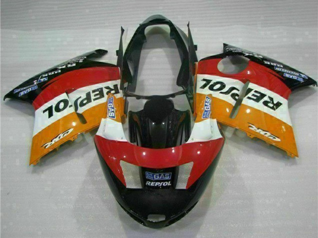 Discount 1996-2007 Orange White Red Glossy Black Repsol Honda CBR1100XX Motorcycle Fairing Canada