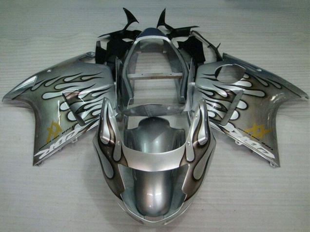 Discount 1996-2007 Silver Black Flame Honda CBR1100XX Motorcycle Fairing Canada