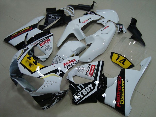 Discount 1998-1999 White Yellow Glossy Black Playboy 14 Honda CBR900RR 919 Motorcycle Fairings Canada