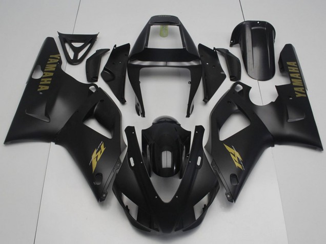 Discount 1998-1999 Glossy Black Matte Black Gold Yamaha YZF R1 Motorcycle Fairings Canada