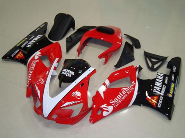 Discount 1998-1999 Red White Glossy Black Motul Santander Yamaha YZF R1 Motorcycle Fairings Canada