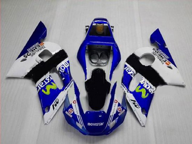 Discount 1998-2002 White Blue Black MoviStar ENEOS Yamalube Yamaha YZF R6 Motorcycle Fairings Canada