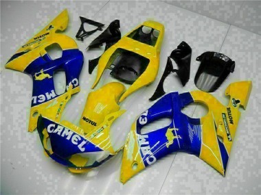 Discount 1998-2002 Yellow Blue White Camel Motul Yamaha YZF R6 Motorcycle Fairings Canada