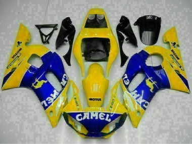 Discount 1998-2002 Yellow Blue White Camel Motul Yamaha YZF R6 Motorcycle Fairings Canada
