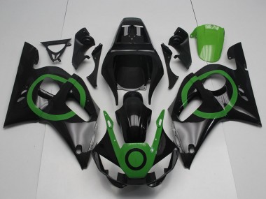 Discount 1998-2002 Glossy Black Green Circle Yamaha YZF R6 Motorcycle Fairings Canada