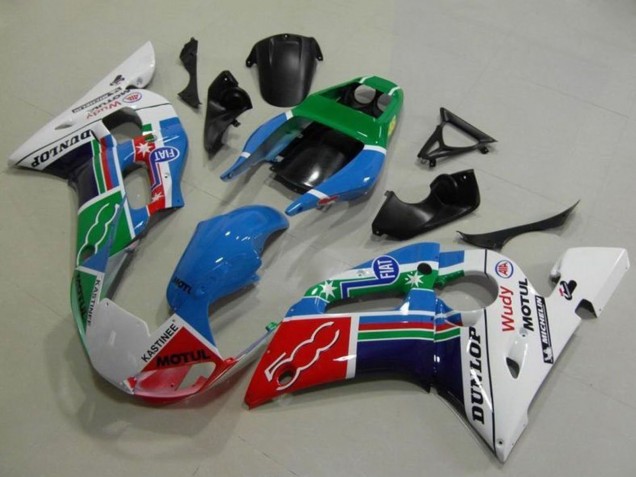 Discount 1998-2002 White Blue Green Red Fiat Motul Michelin Dunlop Yamaha YZF R6 Motorcycle Fairings Canada