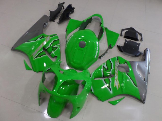 Discount 2000-2001 Green Silver Kawasaki ZX12R Motorcycle Fairings Canada