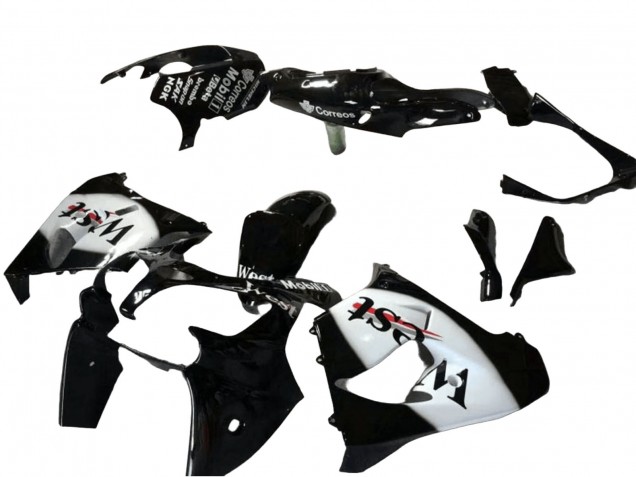 Discount 2000-2001 Glossy Black White West Kawasaki ZX9R Motorcycle Fairing Canada