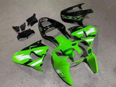 Discount 2000-2001 Green White Glossy Black Kawasaki ZX9R Motorcycle Fairings Canada