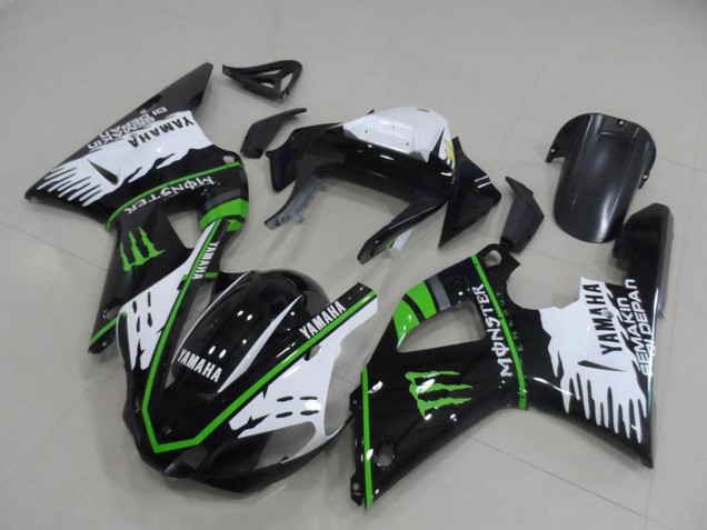 Discount 2000-2001 White Black Green Monster Yamaha YZF R1 Motorcycle Fairings Canada