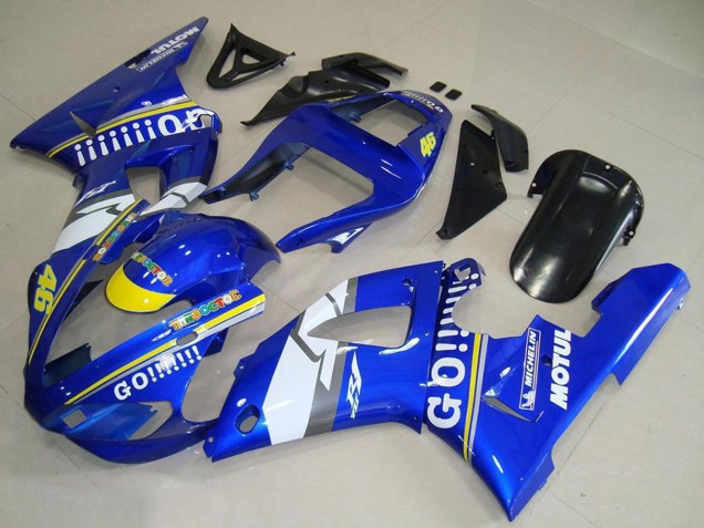 Discount 2000-2001 Blue White Yellow Motul 46 Yamaha YZF R1 Motorcycle Fairings Canada