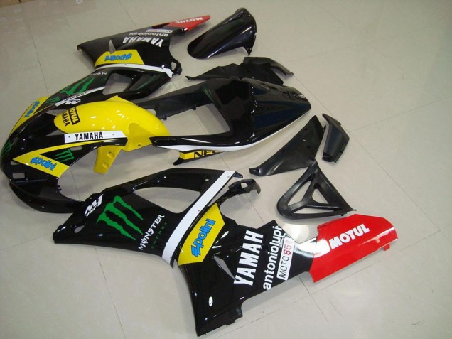 Discount 2000-2001 Glossy Black Yellow White Red Monster Motul Yamaha YZF R1 Motorcycle Fairings Canada