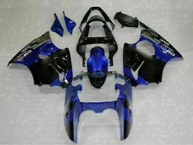 Discount 2000-2002 Blue Glossy Black Elf Bridgestone Kawasaki ZX6R Motorcycle Fairings Canada