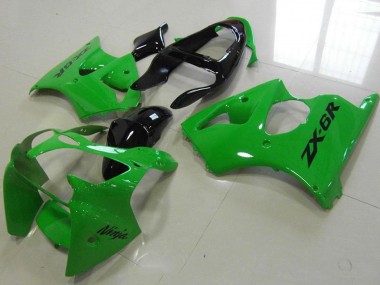 Discount 2000-2002 Green Glossy Black Kawasaki ZX6R Motorcycle Fairing Canada