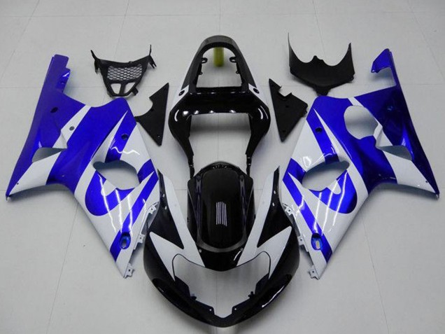 Discount 2000-2002 White Blue Glossy Black Suzuki GSXR 1000 Motorcycle Fairing Canada