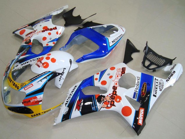 Discount 2000-2002 White Blue Red Yellow Black Dark Dog Motul Pepe Phone Suzuki GSXR 1000 Motorcycle Fairings Canada