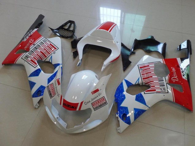 Discount 2000-2002 White Red Blue Star Suzuki GSXR 1000 Motorcycle Fairings Canada