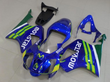 Discount 2000-2006 Blue Green White MoviStar Honda VTR1000 Motorcycle Fairings Canada