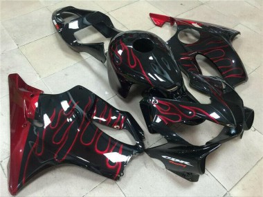 Discount 2001-2003 Glossy Black Red Flame Honda CBR600 F4i Motorcycle Fairing Canada
