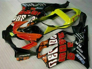 Discount 2001-2003 Yellow Orange Glossy Black Rossi 46 Honda CBR600 F4i Motorcycle Fairings Canada