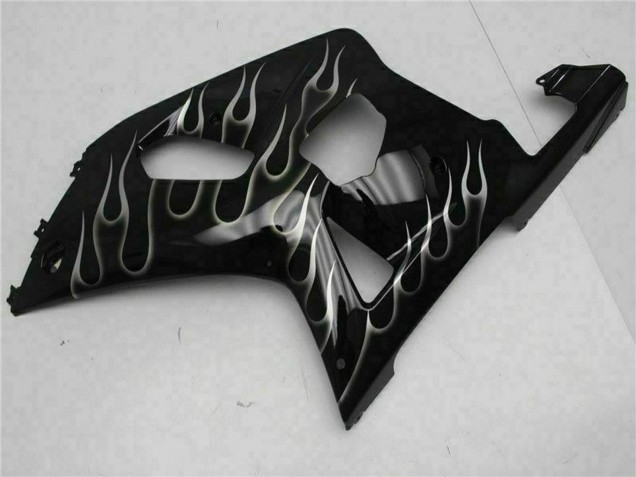 Discount 2001-2003 Glossy Black Silver Flame Suzuki GSXR 600/750 Motorcycle Fairings Canada