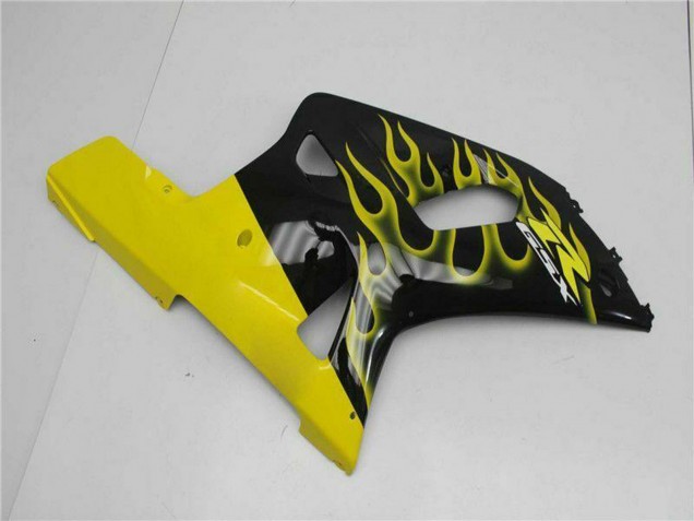 Discount 2001-2003 Glossy Black Yellow Flame Suzuki GSXR 600/750 Motorcycle Fairings Canada