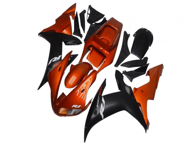 Discount 2002-2003 Orange Matte Black Yamaha YZF R1 Motorcycle Fairings Canada