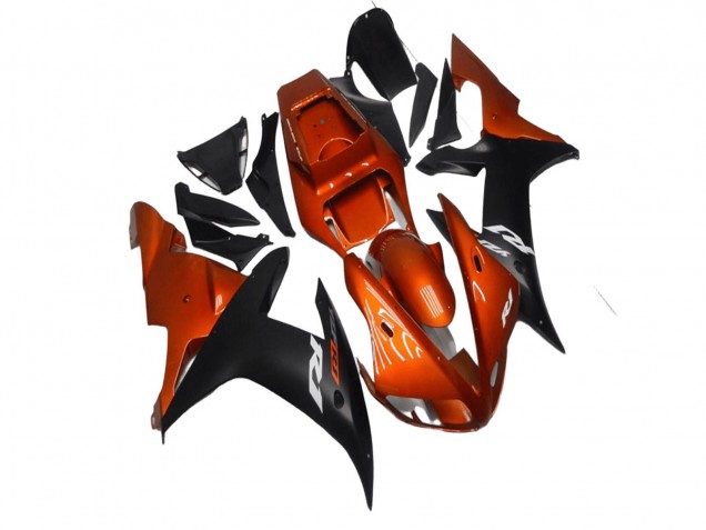 Discount 2002-2003 Orange Matte Black Yamaha YZF R1 Motorcycle Fairings Canada