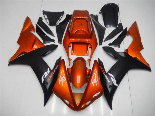 Discount 2002-2003 Orange Matte Black Yamaha YZF R1 Motorcycle Fairings Canada
