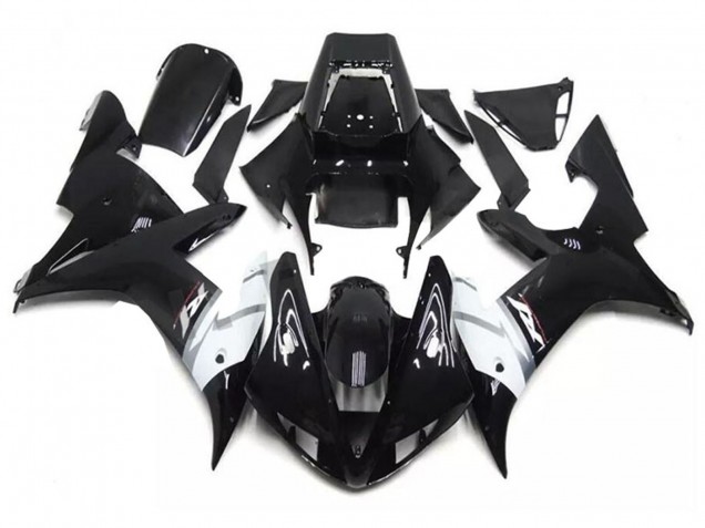 Discount 2002-2003 Glossy Black White Silver Yamaha YZF R1 Motorcycle Fairings Canada
