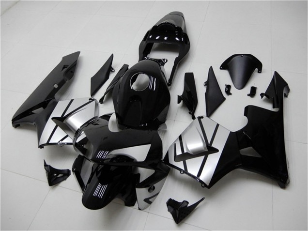 Discount 2003-2004 Silver Glossy Black Stripe Honda CBR600RR Motorcycle Fairings Canada
