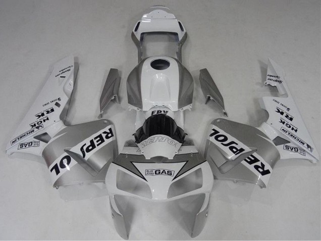 Discount 2003-2004 White Silver Black Repsol Honda CBR600RR Motorcycle Fairing Canada