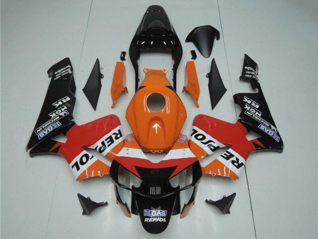 Discount 2003-2004 Orange White Red Glossy Black Repsol Honda CBR600RR Motorcycle Fairing Kits Canada