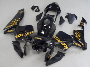 Discount 2003-2004 Glossy Black Gold Repsol Honda CBR600RR Motorcycle Fairings Canada