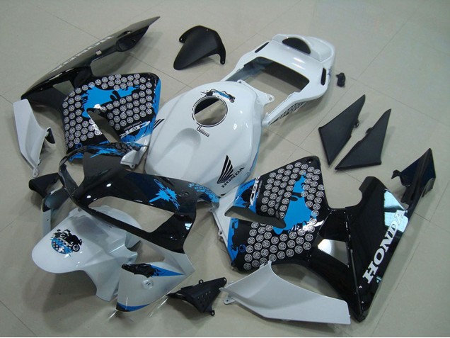 Discount 2003-2004 White Blue Glossy Black Honda CBR600RR Motorcycle Fairing Canada