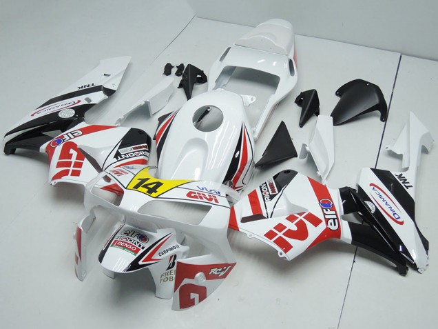 Discount 2003-2004 White Red Yellow Glossy Black Givi 14 Honda CBR600RR Motorcycle Fairings Canada