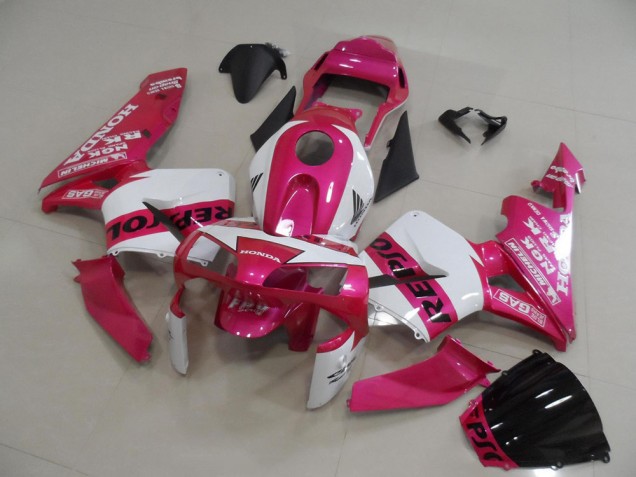 Discount 2003-2004 White Pink Black Repsol Honda CBR600RR Motorcycle Fairings Canada