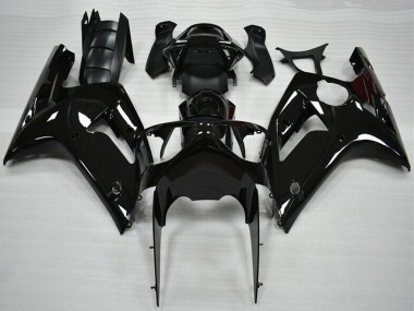 Discount 2003-2004 Glossy Black Kawasaki ZX6R Motorcycle Fairing Canada