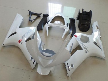 Discount 2003-2004 White with Silver Decals Kawasaki ZX6R Motorcycle Fairings Canada