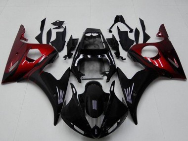 Discount 2003-2004 Glossy Black Red Yamaha YZF R6 Motorcycle Fairing Kits Canada