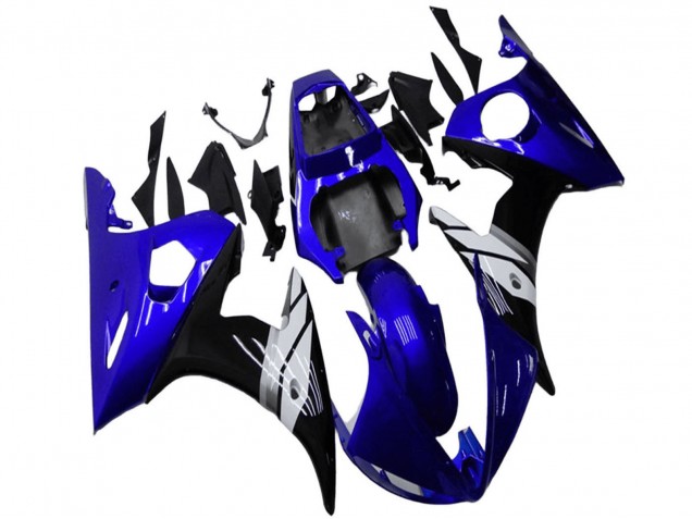 Discount 2003-2004 Blue White Glossy Black Yamaha YZF R6 Motorcycle Fairings Canada
