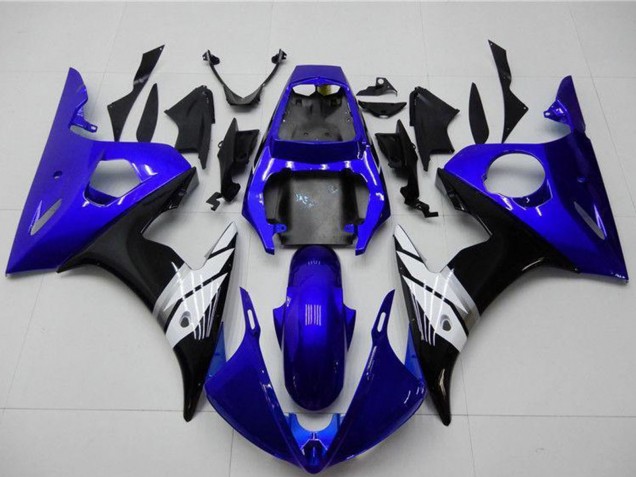 Discount 2003-2004 Blue White Glossy Black Yamaha YZF R6 Motorcycle Fairings Canada