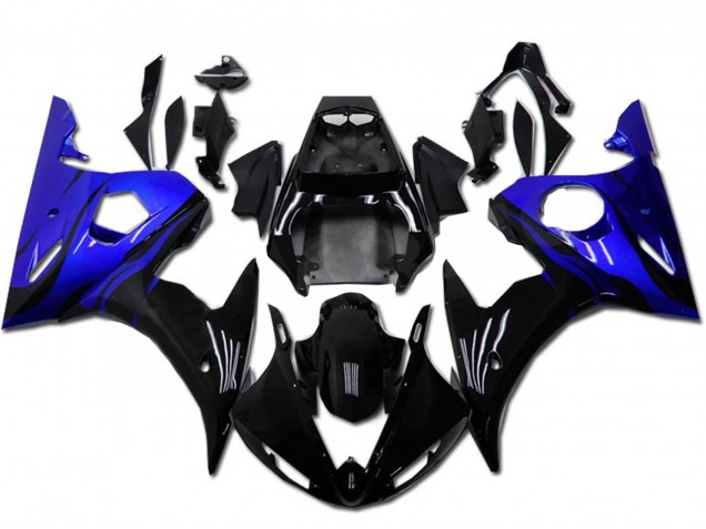 Discount 2003-2004 Blue Glossy Black Yamaha YZF R6 Motorcycle Fairing Kits Canada