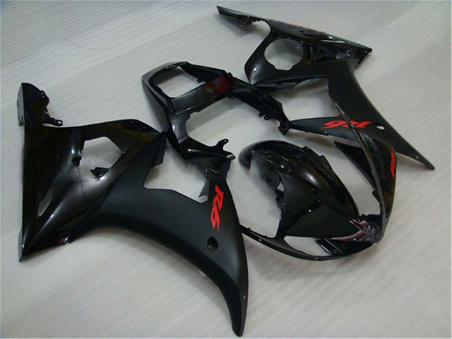 Discount 2003-2004 Glossy Black Matte Black Red Decals Yamaha YZF R6 Motorcycle Fairings Canada