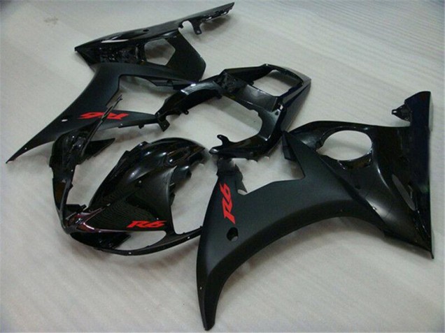 Discount 2003-2004 Glossy Black Matte Black Red Decals Yamaha YZF R6 Motorcycle Fairings Canada